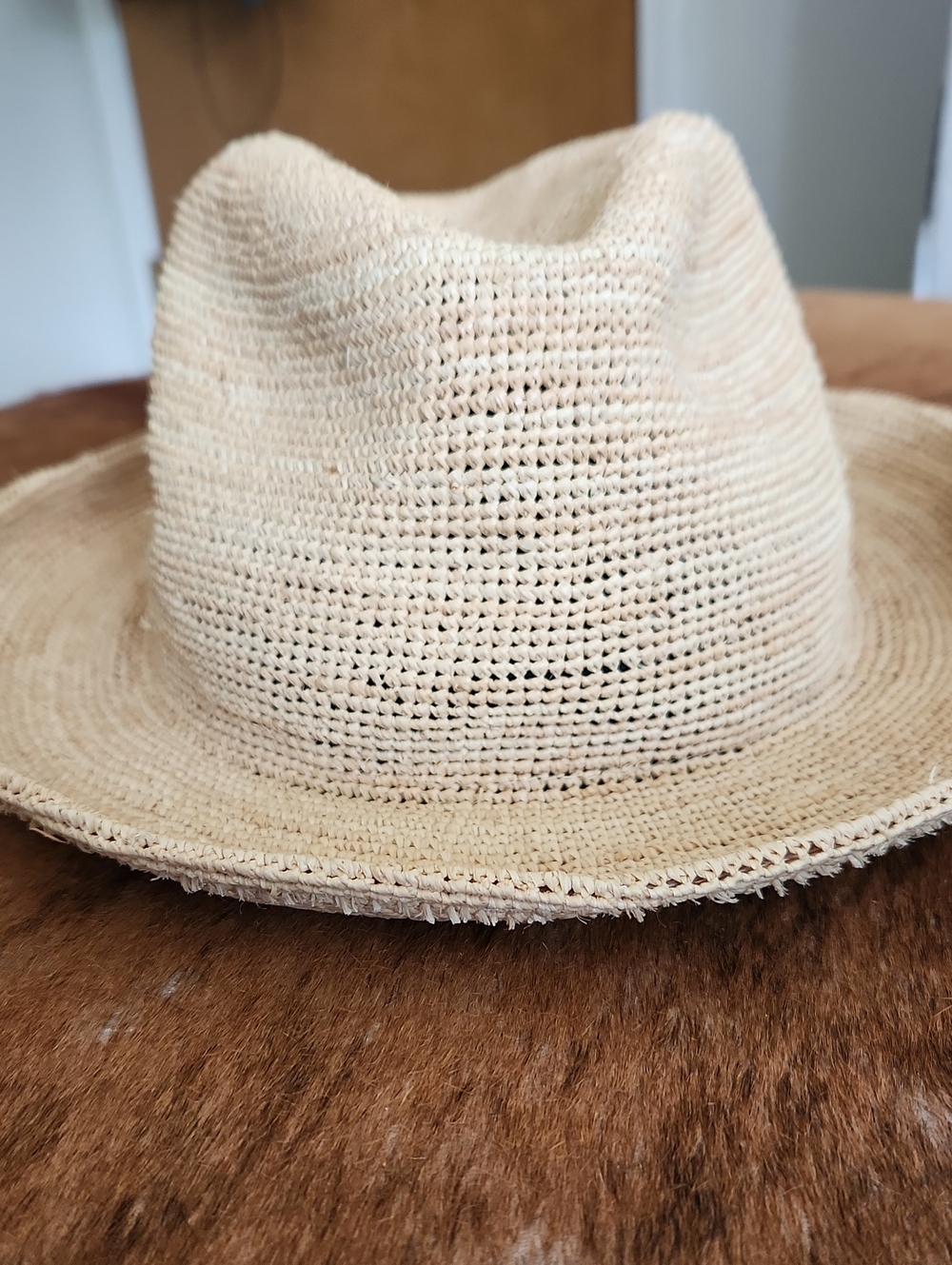 Anthropologie Wyeth 100% Raffia Woven Hat OS - Picture 2 of 3